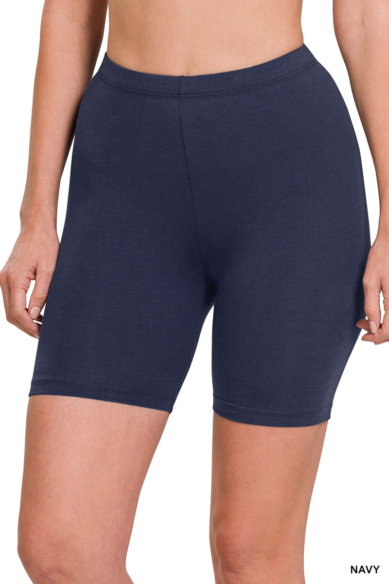 Premium cotton biker shorts