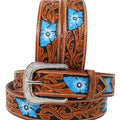 ProRider Handmade Floral Tooled Heavy Duty Western Leather Belt