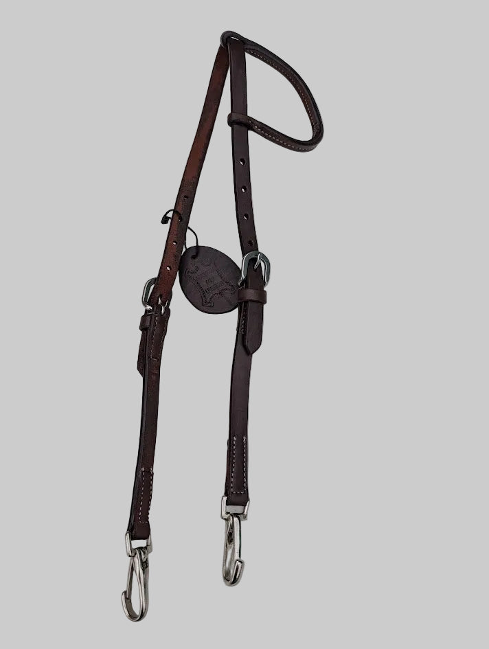 Brown Leather quick change headstall/ 