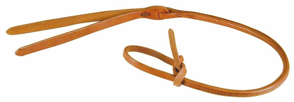 Brown leather strap with a buckle on a white background