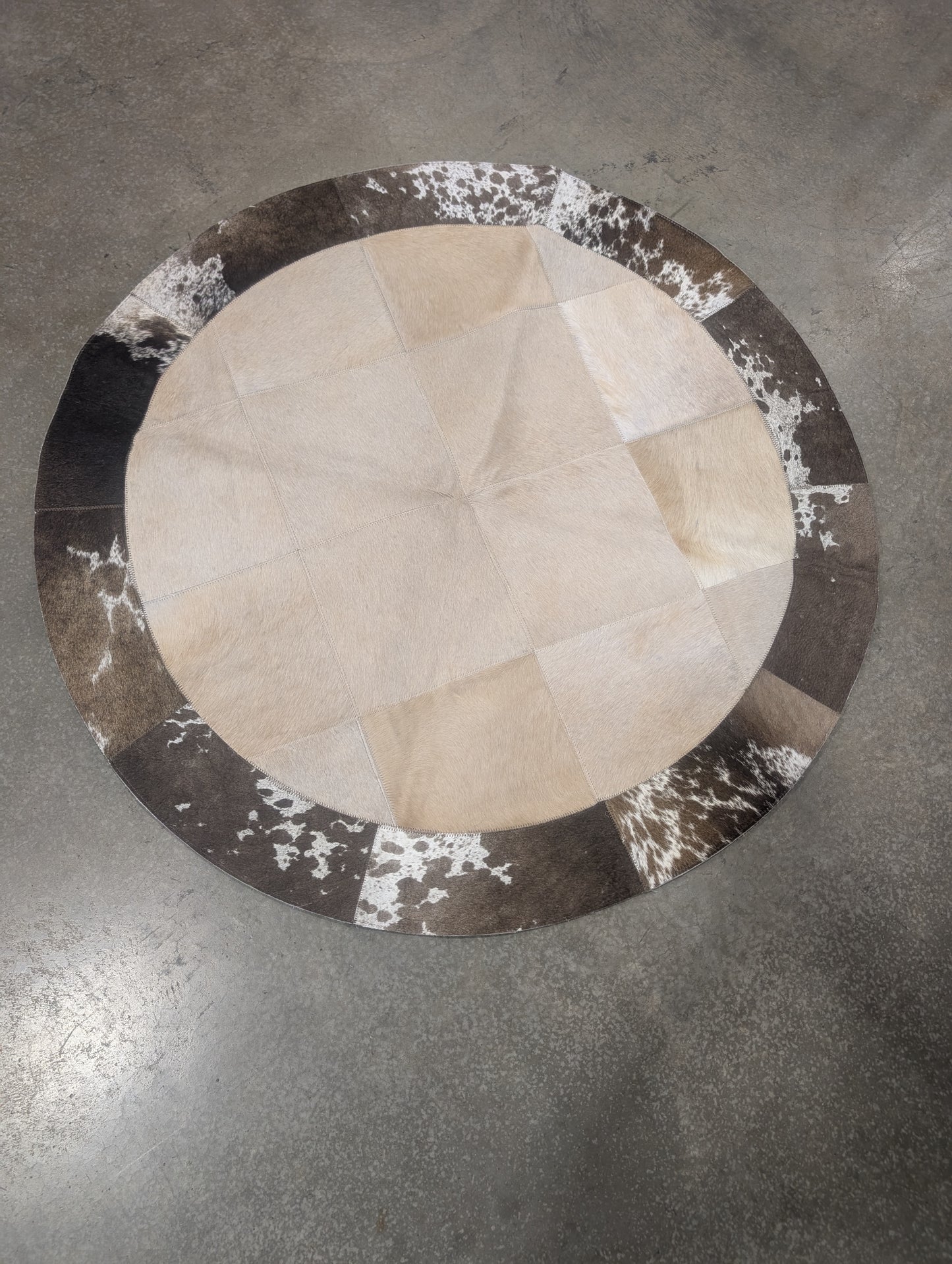 Genuine cowhide  patchwork rug