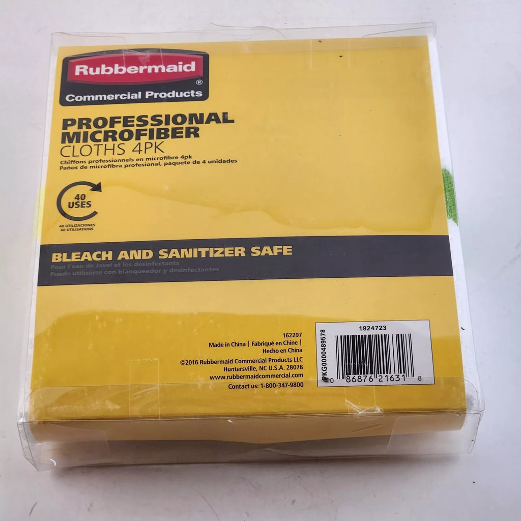 Rubbermaid Commercial Products Professional Microfiber Cloths 4 Pack