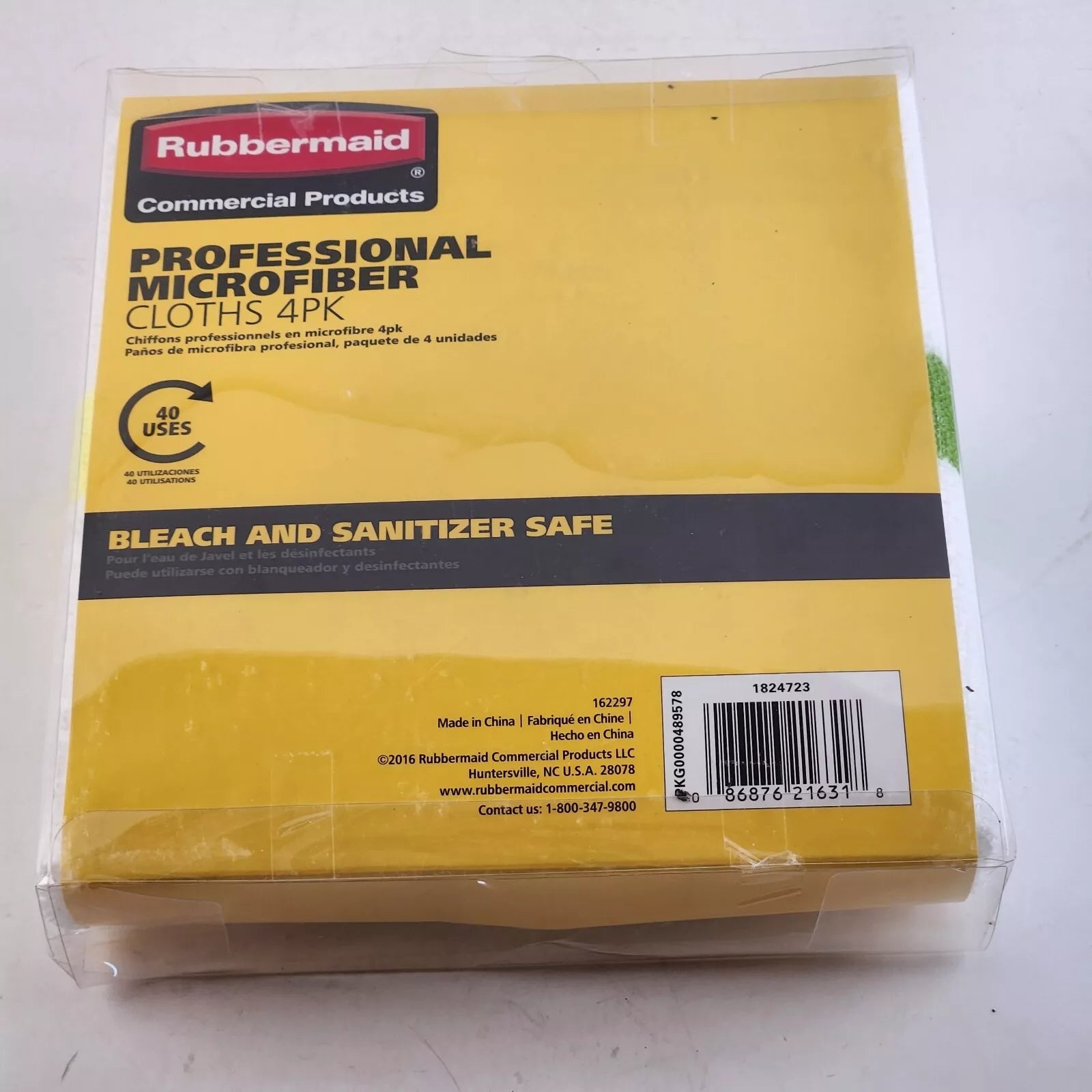 Rubbermaid Commercial Products Professional Microfiber Cloths 4 Pack