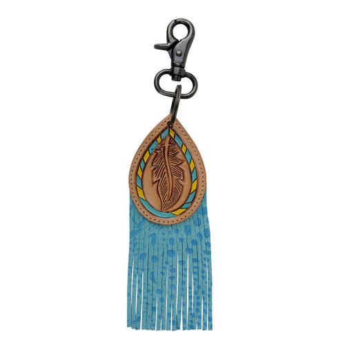 Myra Ethnic Blues Key Fob/Key Chain