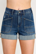 Saige Plus Tummy Control High Rise With Cuff Shorts