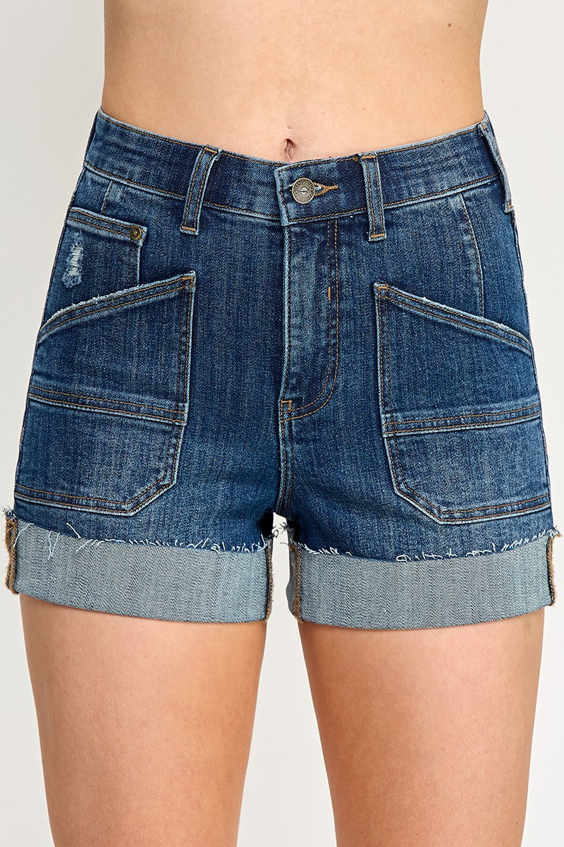 Saige Plus Tummy Control High Rise With Cuff Shorts