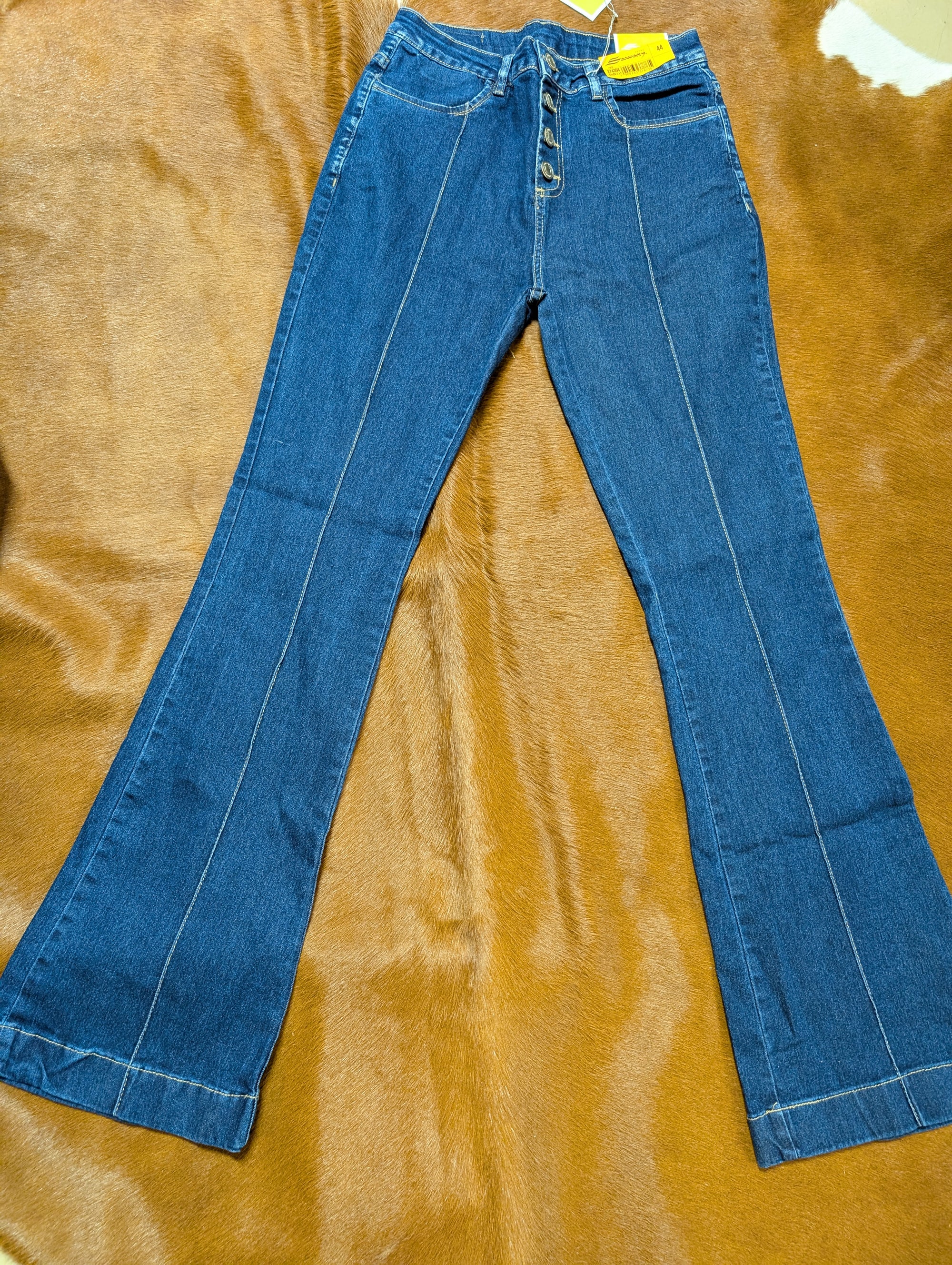 Sawary Flare Jeans - Denim Blue High-Waist Bootcut