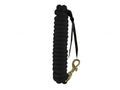 Showman 14' Nylon Pro Braid Training Lead with Leather Ends