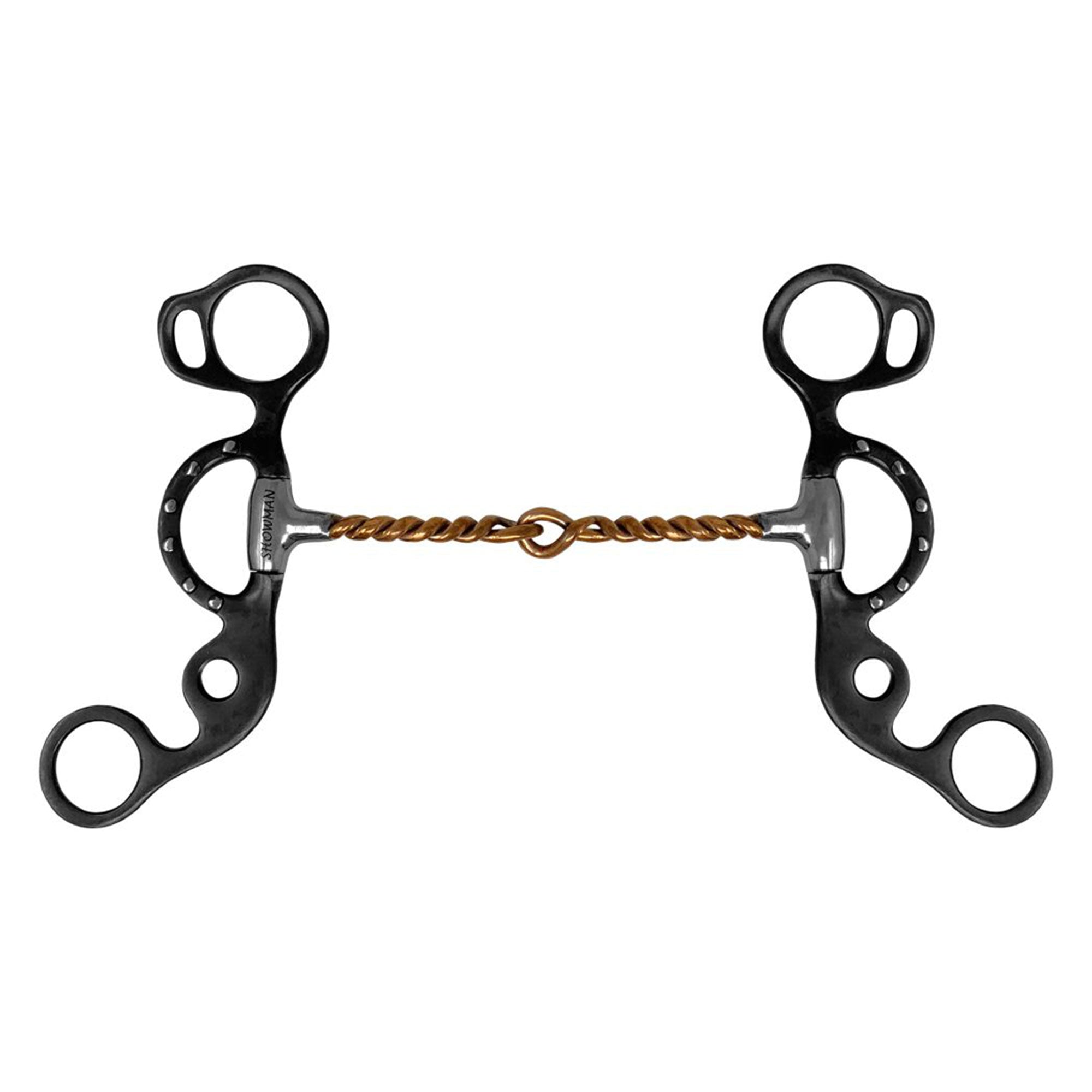 Short shank twisted copper wire snaffle western bit built to last. 