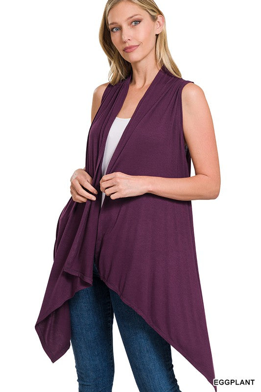sleeveless long vest