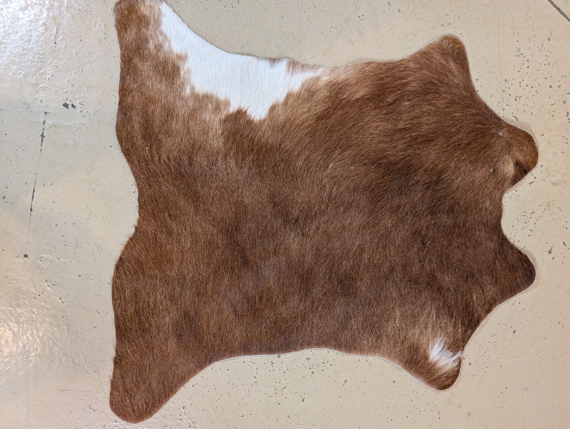 Small Genuine Cowhide Red/White