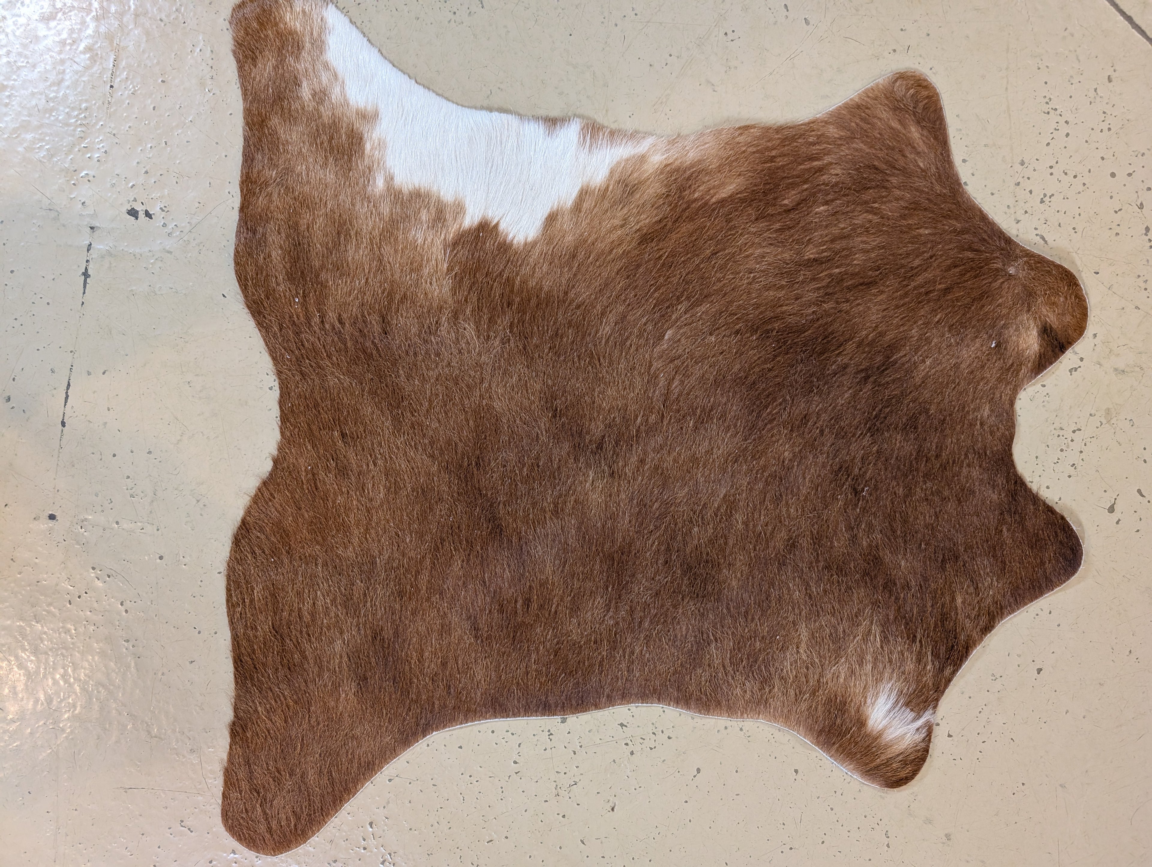 Small Genuine Cowhide Red/White