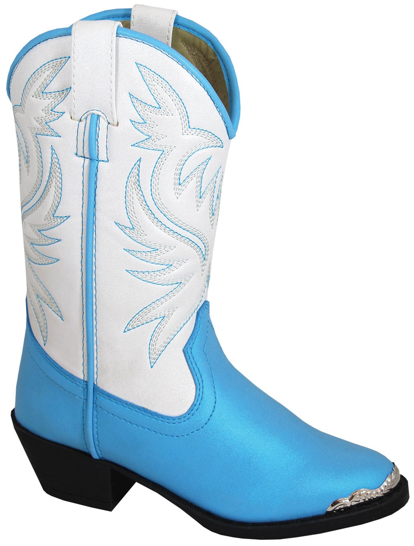 Smoky Children's Kid's Lily Blue and White Western Cowboy Boot