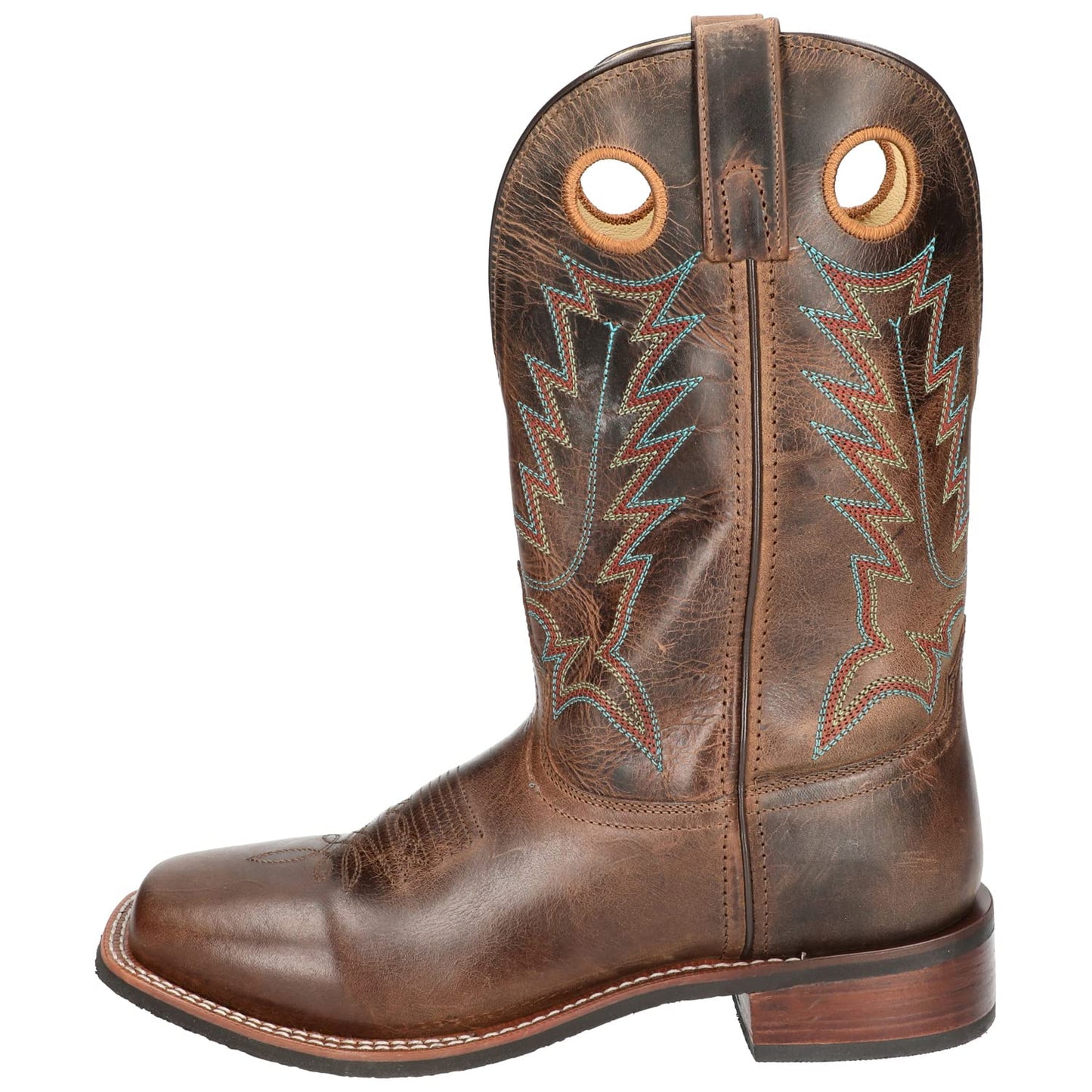 Smoky Men's Blake Bomber Tan and Brown Leather Western Cowboy Boot