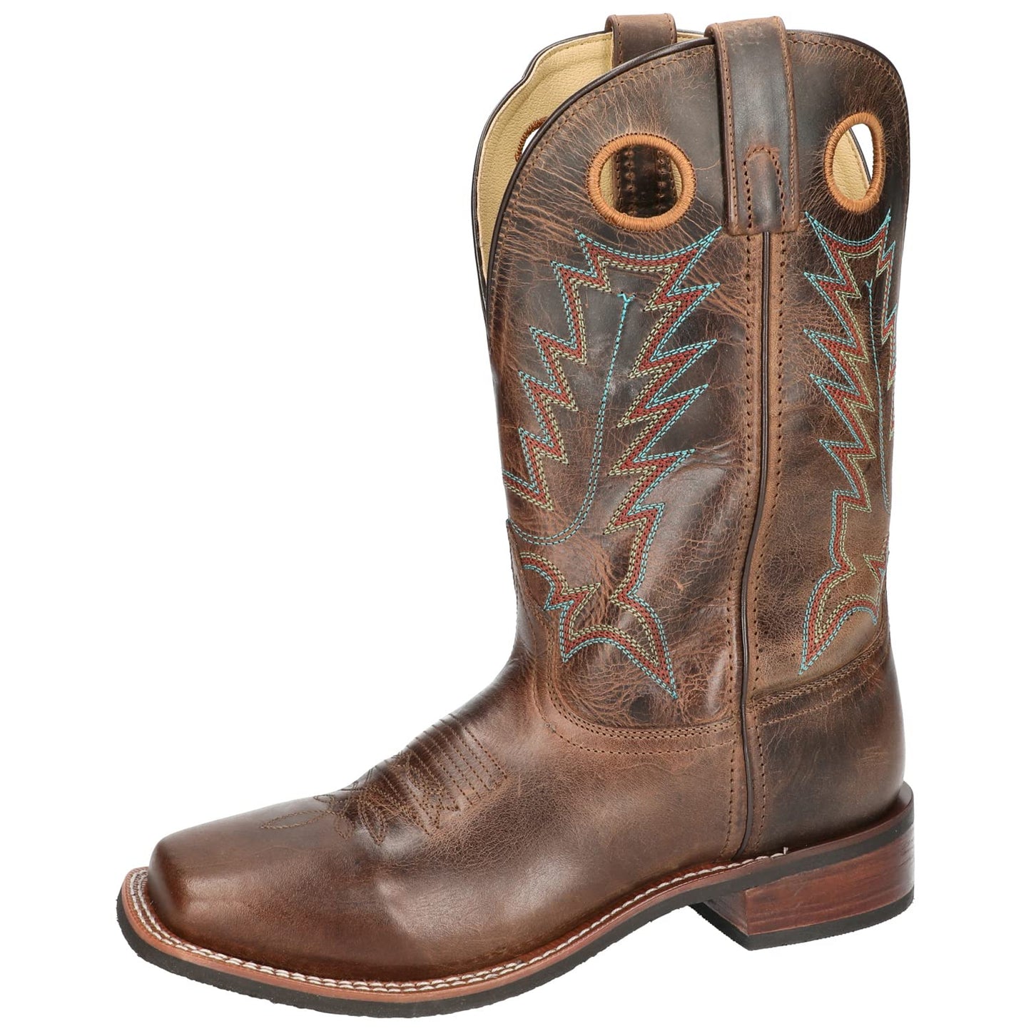Smoky Men's Blake Bomber Tan and Brown Leather Western Cowboy Boot