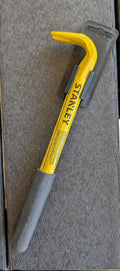 Stanley 10in Nail Puller with a gray background. 