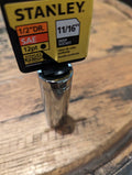 Stanley deep socket on a wooden surface