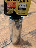 Stanley deep socket on a wooden surface with label