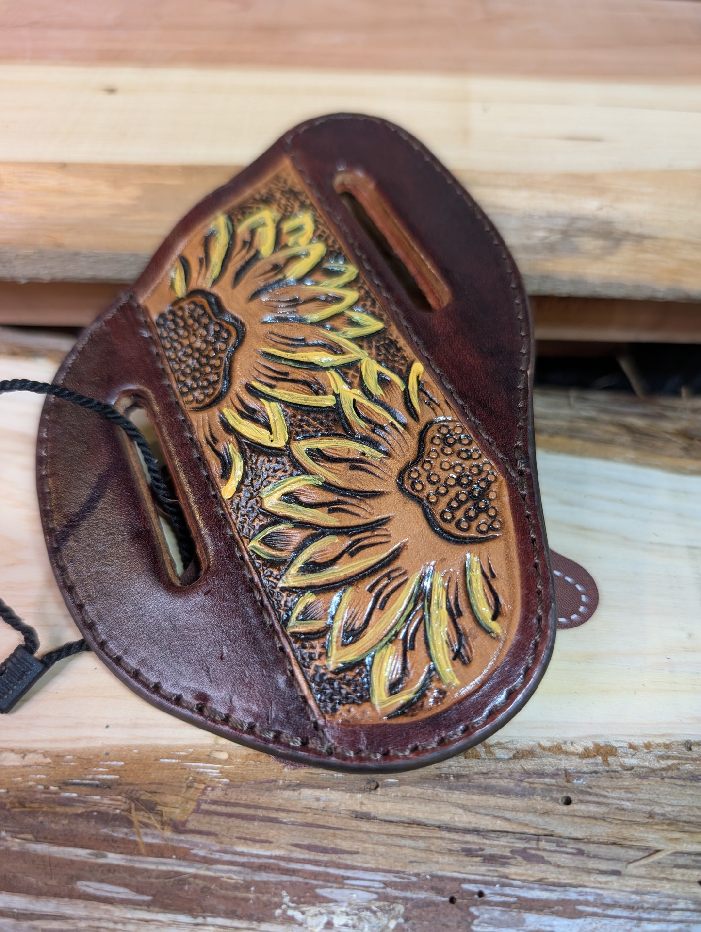 Sunflower Tooled Sheath