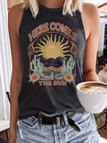 gray cotton tank top