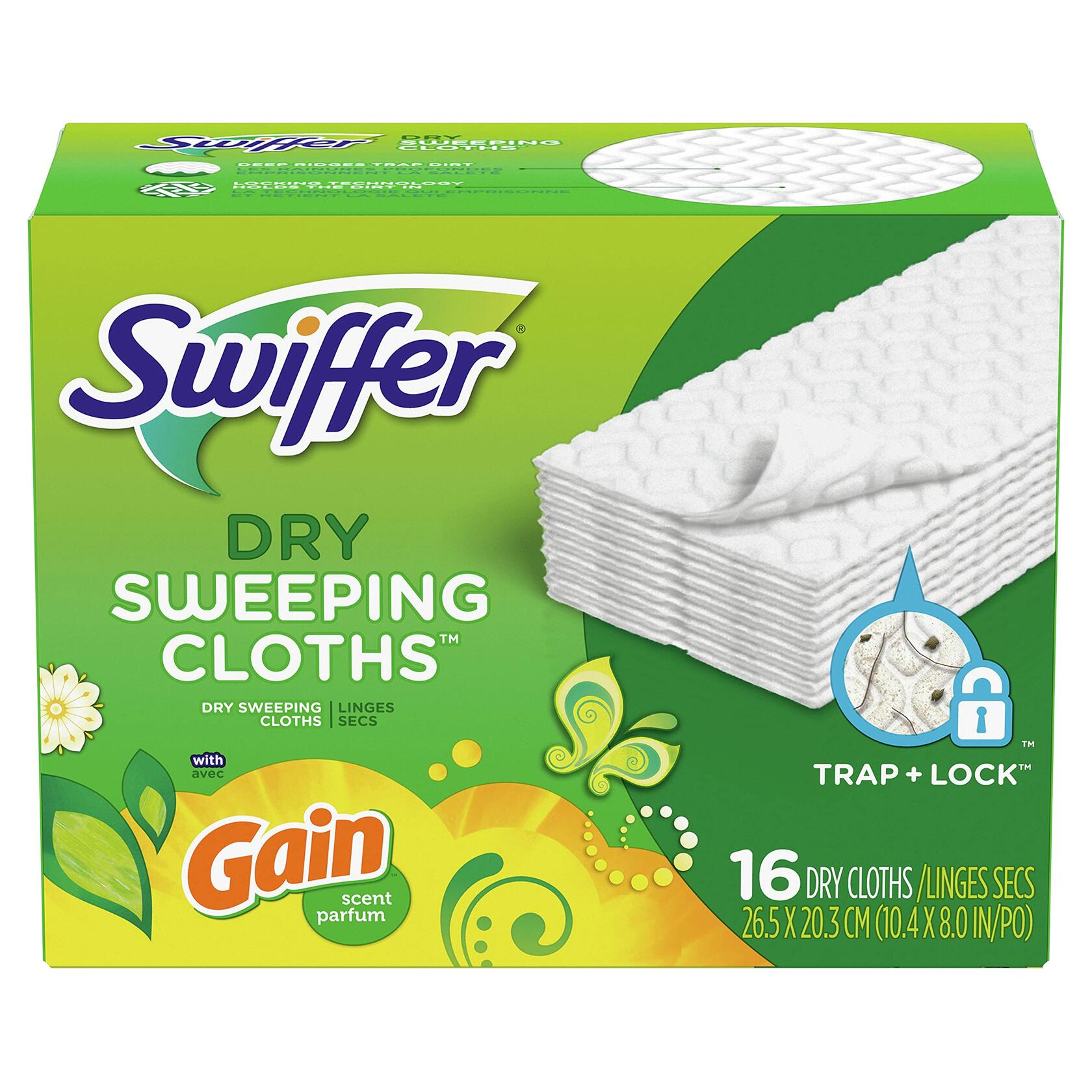 Swiffer Sweeper Gain-scented dry mop pad refill box – 16 count