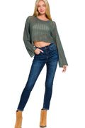Zenana Open Knit Cropped Sweater – Lightweight Layering Top
