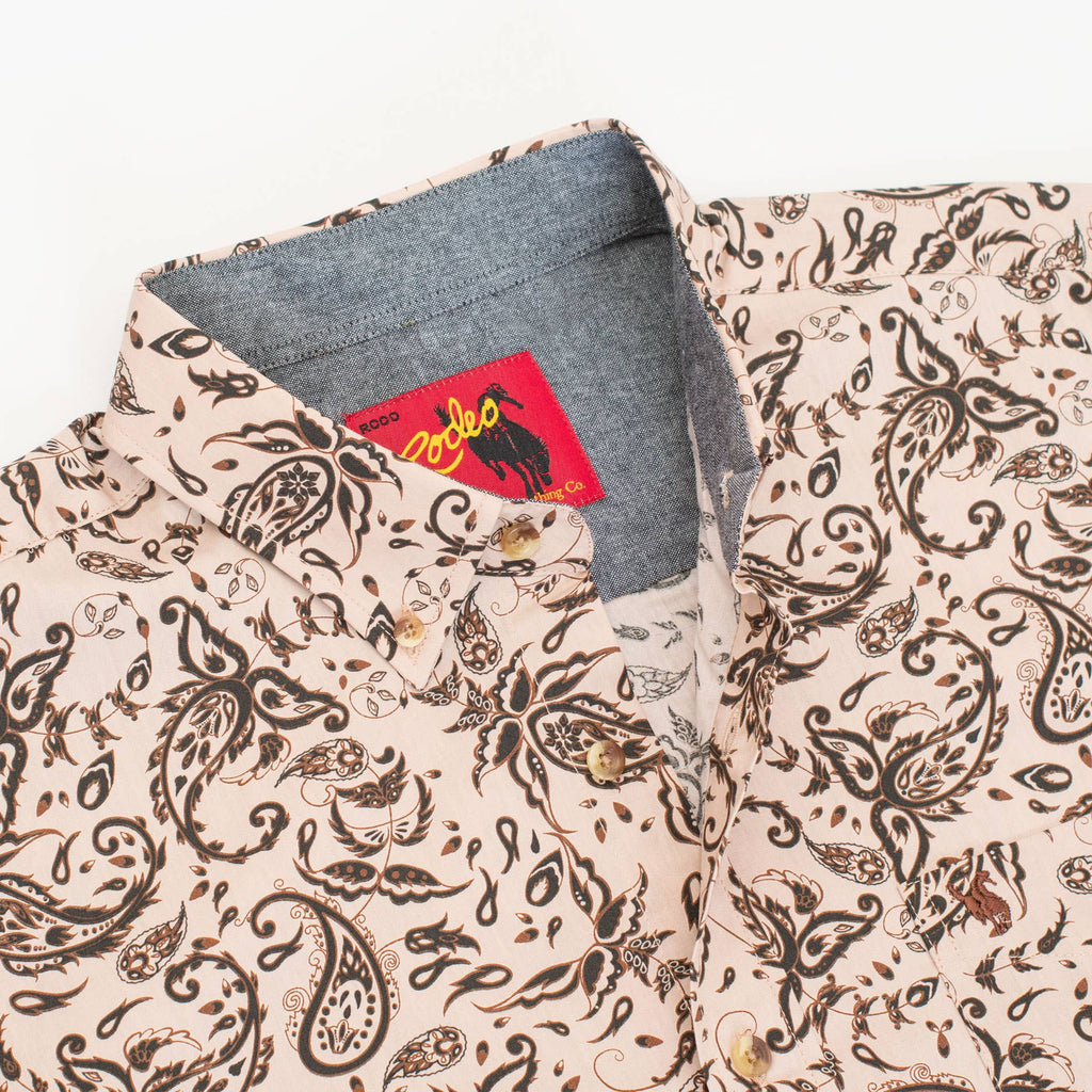 Men's western long sleeve, 100% cotton poplin printed shirts with buttons.