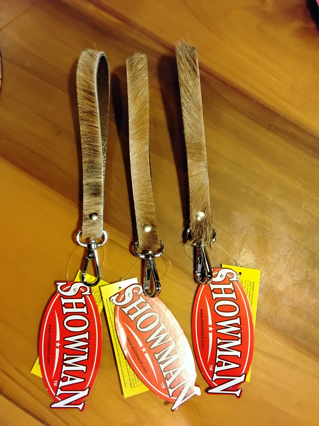 Cowhide wristlet straps in tan