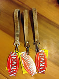 Cowhide wristlet straps in tan