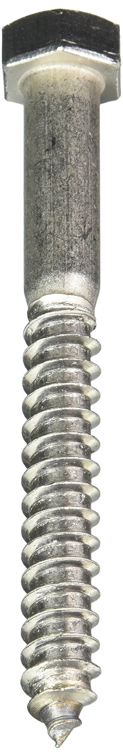 The Hillman Group 964612 1/2 x 4-1/2-Inch Stainless Steel Hex Lag Screw, 5-Pack