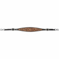 Royal King leather wither strap with hand-carved tooling and double buckle adjustment
