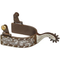 Antique Brown Silver engraved spur with buckstitch