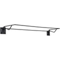 A black fold down blanket rack designed for hanging blankets, coolers, sheets, etc.
