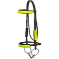  Refelcteive 4 Piece Tubing Kit on a black bridle with a o-ring snaffle bit