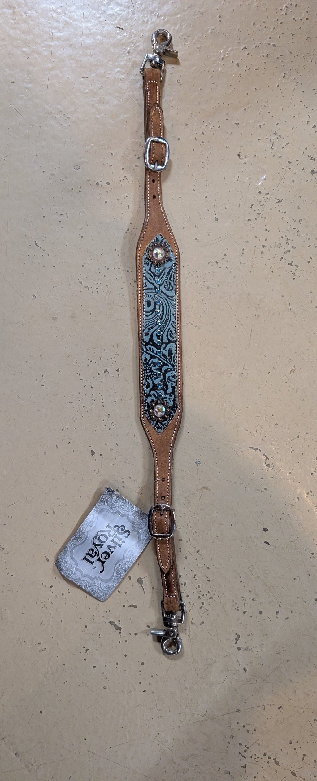 Silver Royal Wither strap with turquoise
