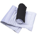 Tough1 quilted combo horse leg wraps with soft woven outer layer and quick grip closure, sold as a pair.

