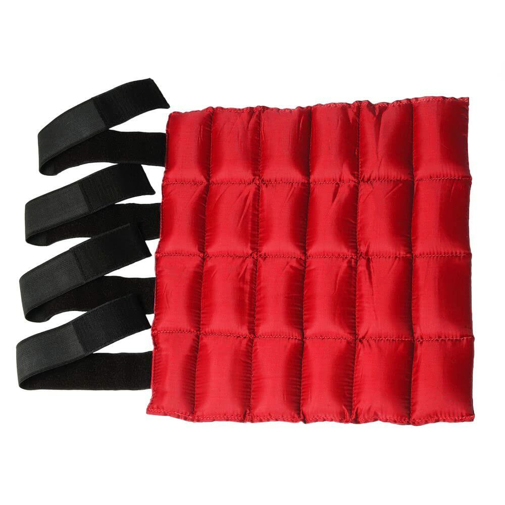 Tough 1 red 16" horse ice therapy boot with gel packs and touch tape straps