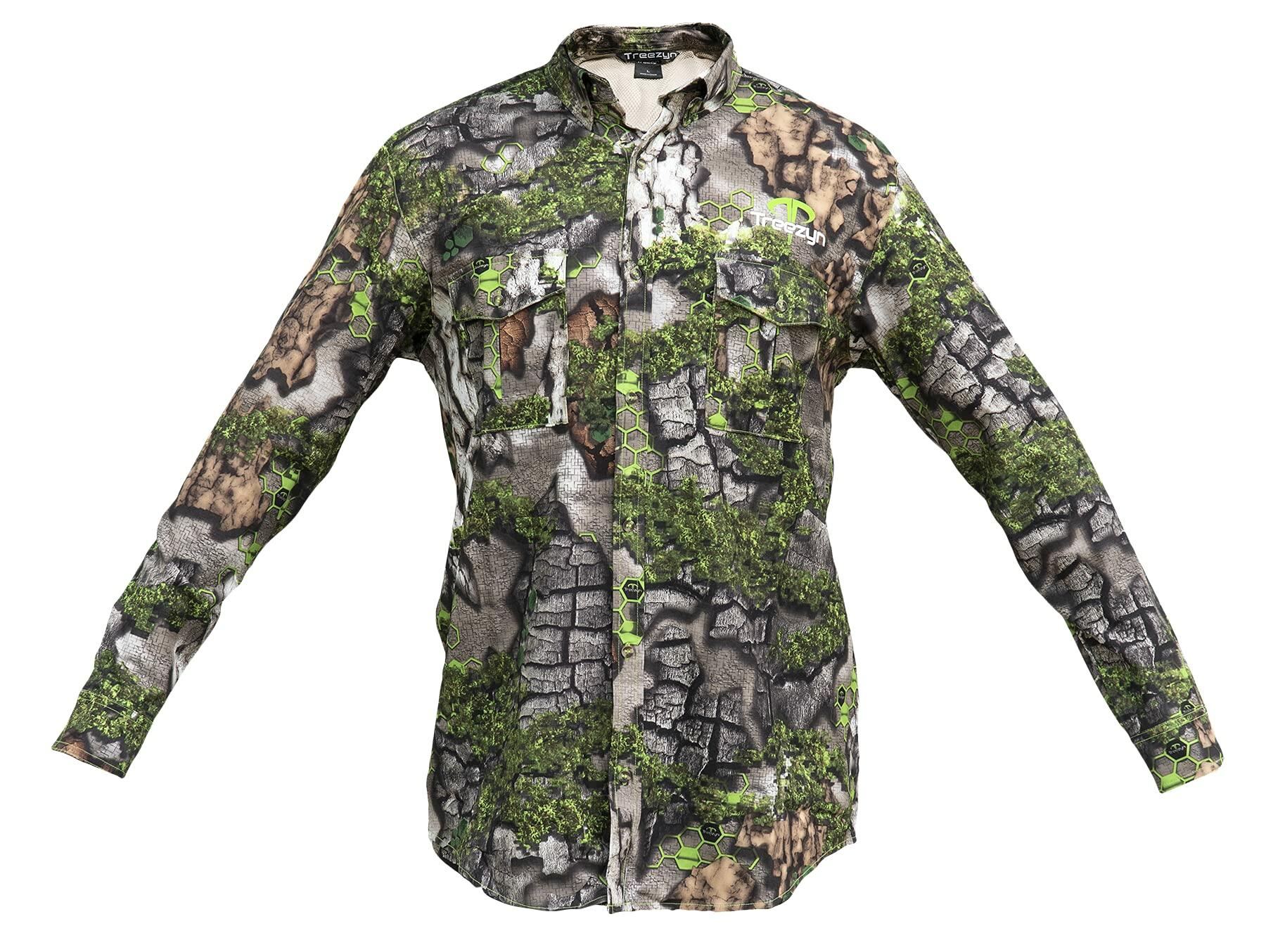 Final Clearance Treezyn Men’s Early SEEZYN Ultra Vent Oxford Dri-Fit Hunting Shirt – Vented, Quick-Dry, Lightweight