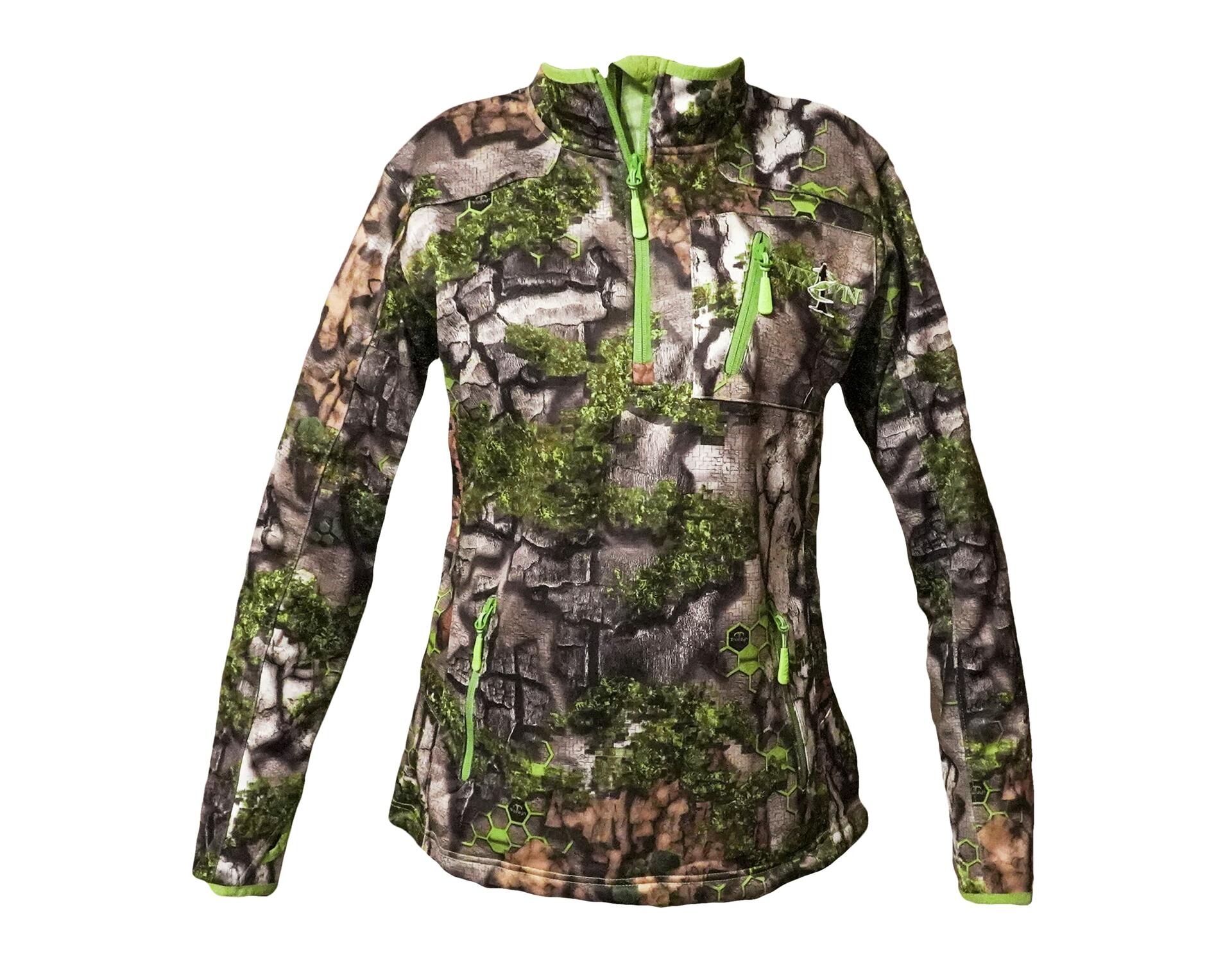 Treezyn Women’s Early SEEZYN VIXZYN 1/4 Zip Hunting Pullover with Hood, Thumbholes, and Storage Pockets