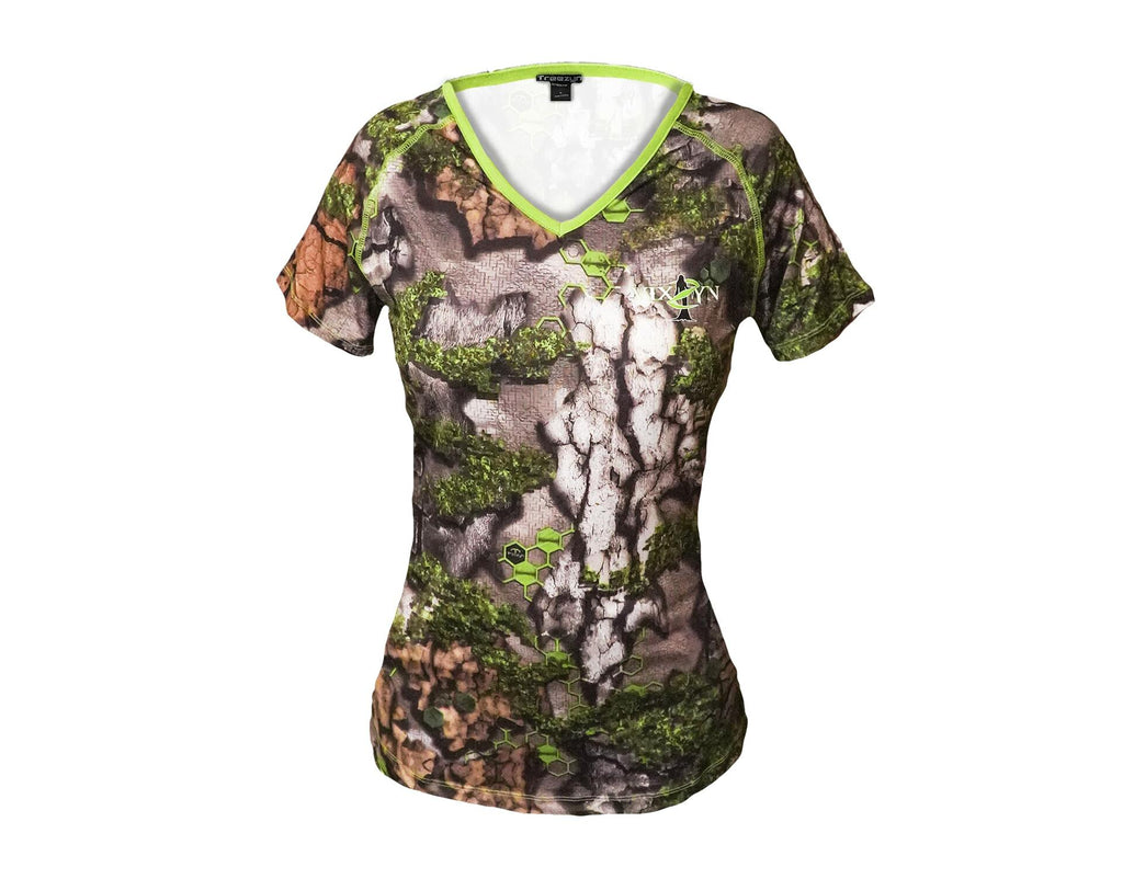 Treezyn Women’s Early Season Vixzyn Short Sleeve Shirt – Breathable Quick-Dry Camo Top Final Clearance
