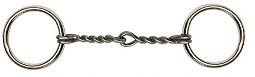 Chrome plated 4" O-ring twisted wire snaffle bit