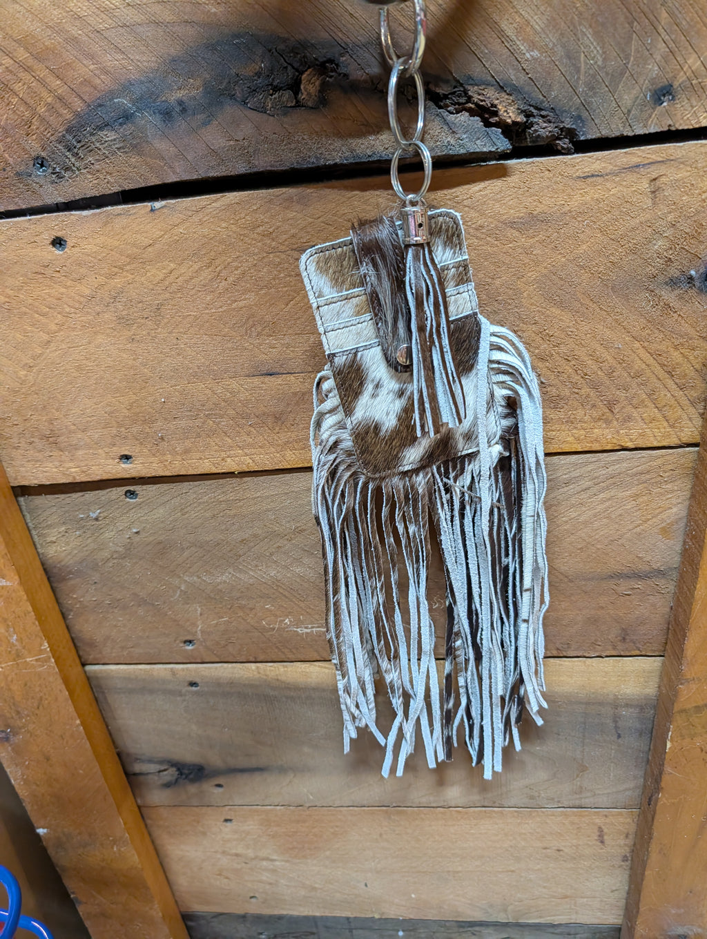 Genuine cowhide cardholder wristlet