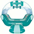 Inflatable pool float with 'Cabana' and 'Multisportz' branding on a white background