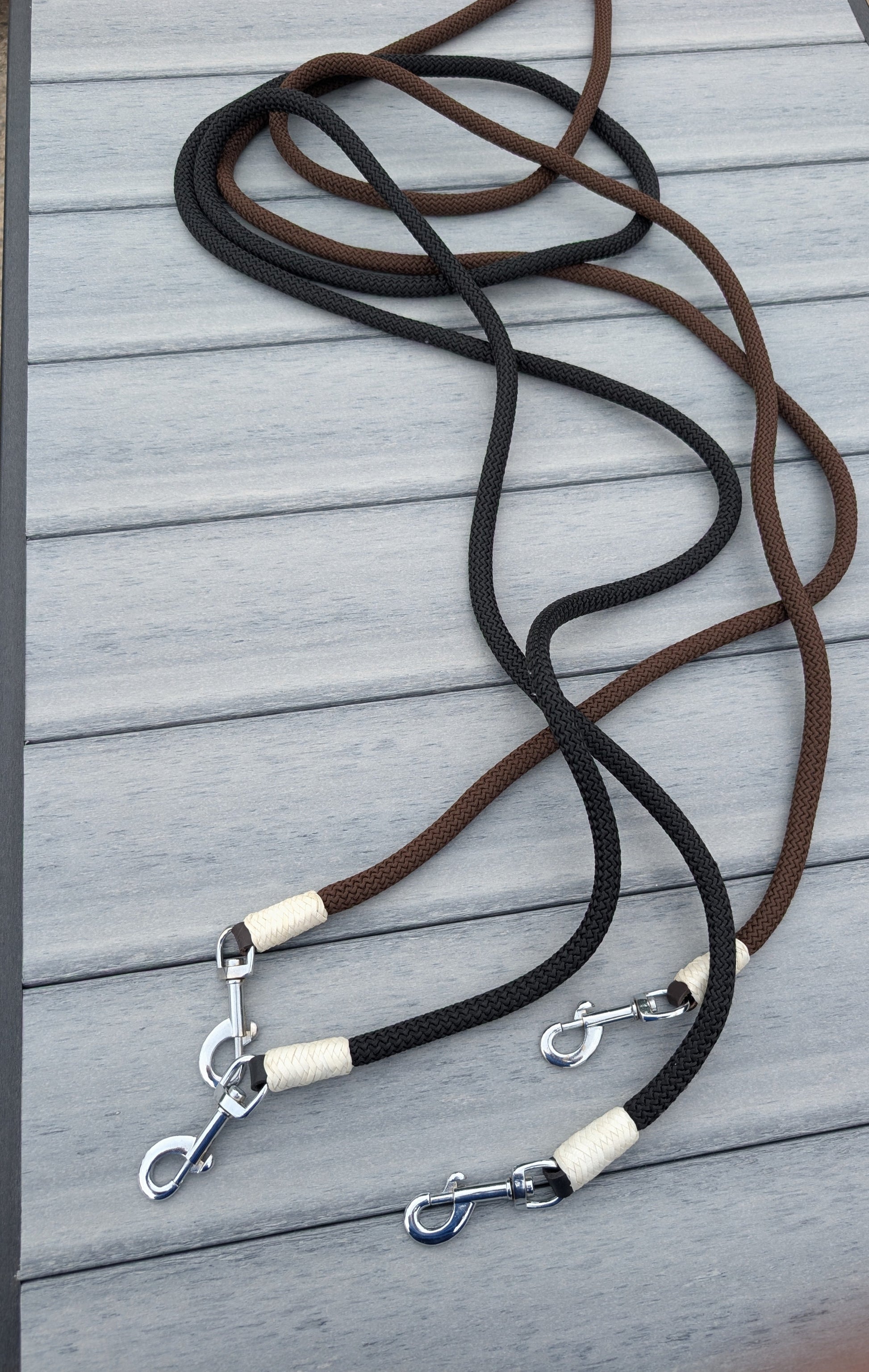 Single nylon rein for horses