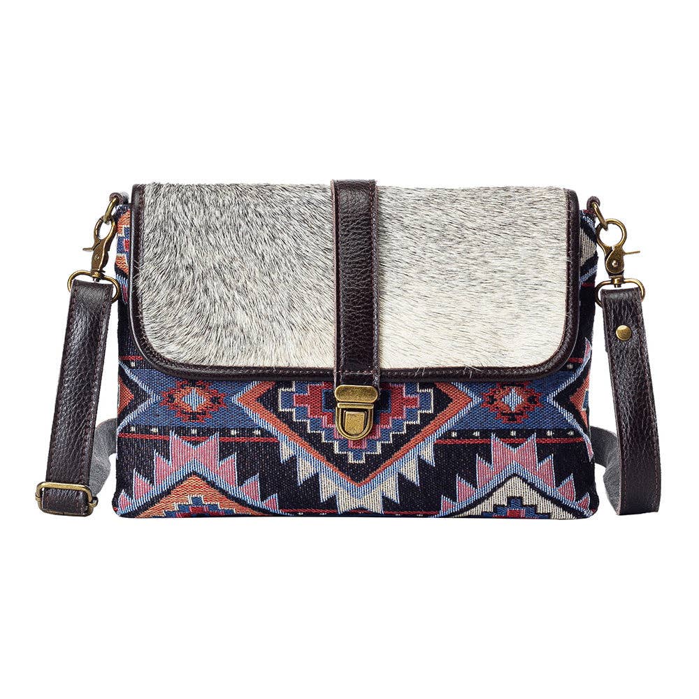 Western Hair-on & Canvas Shoulder Bag - Lone Star