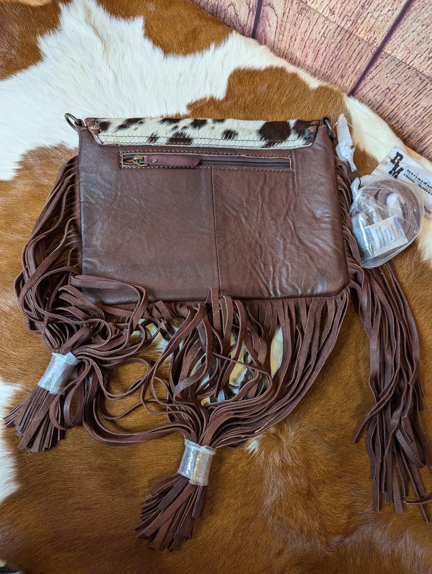 Western Linen Hair on crossbody w/Thunderbird