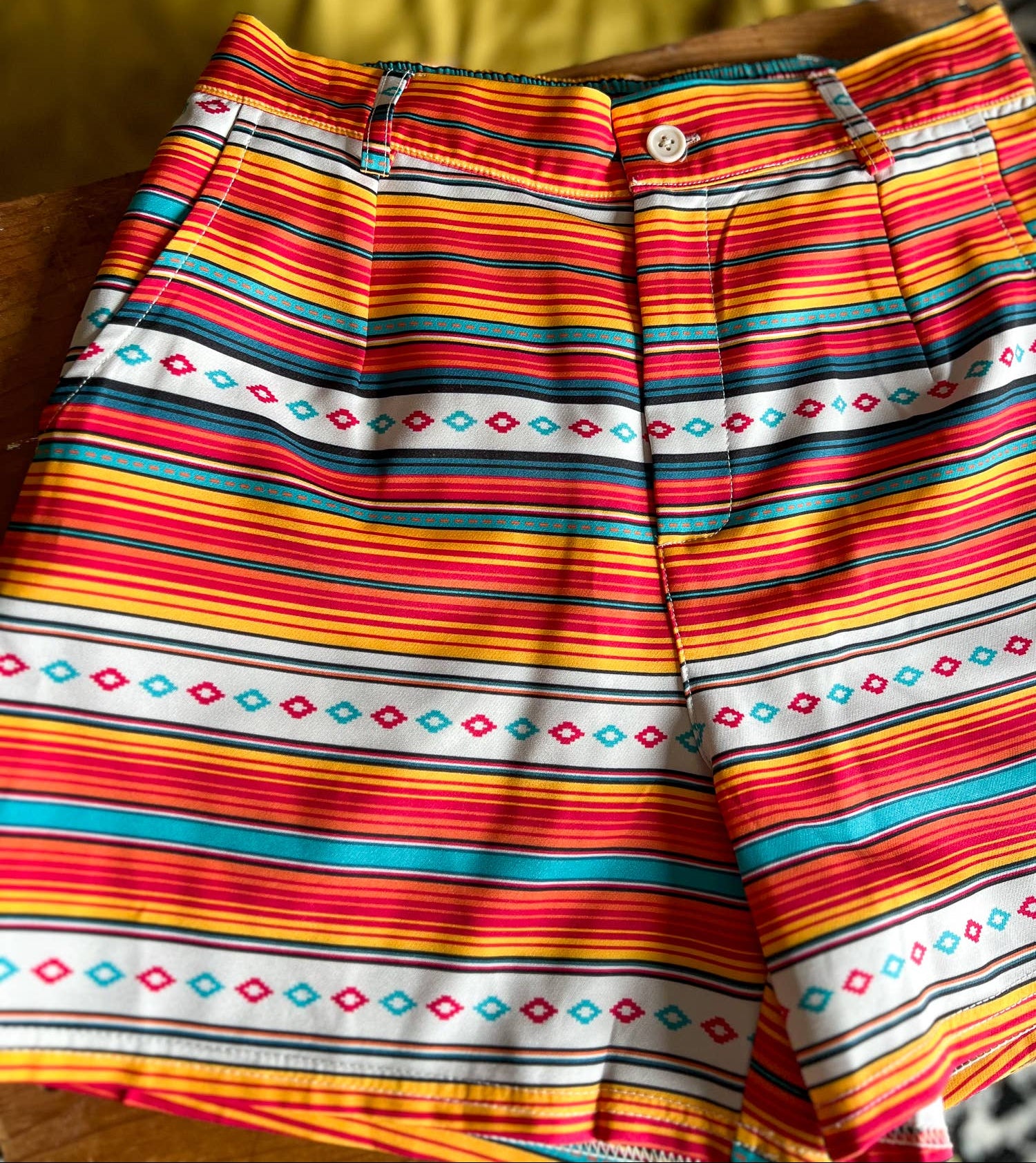 upclose view of Women's Serape Print Shorts
