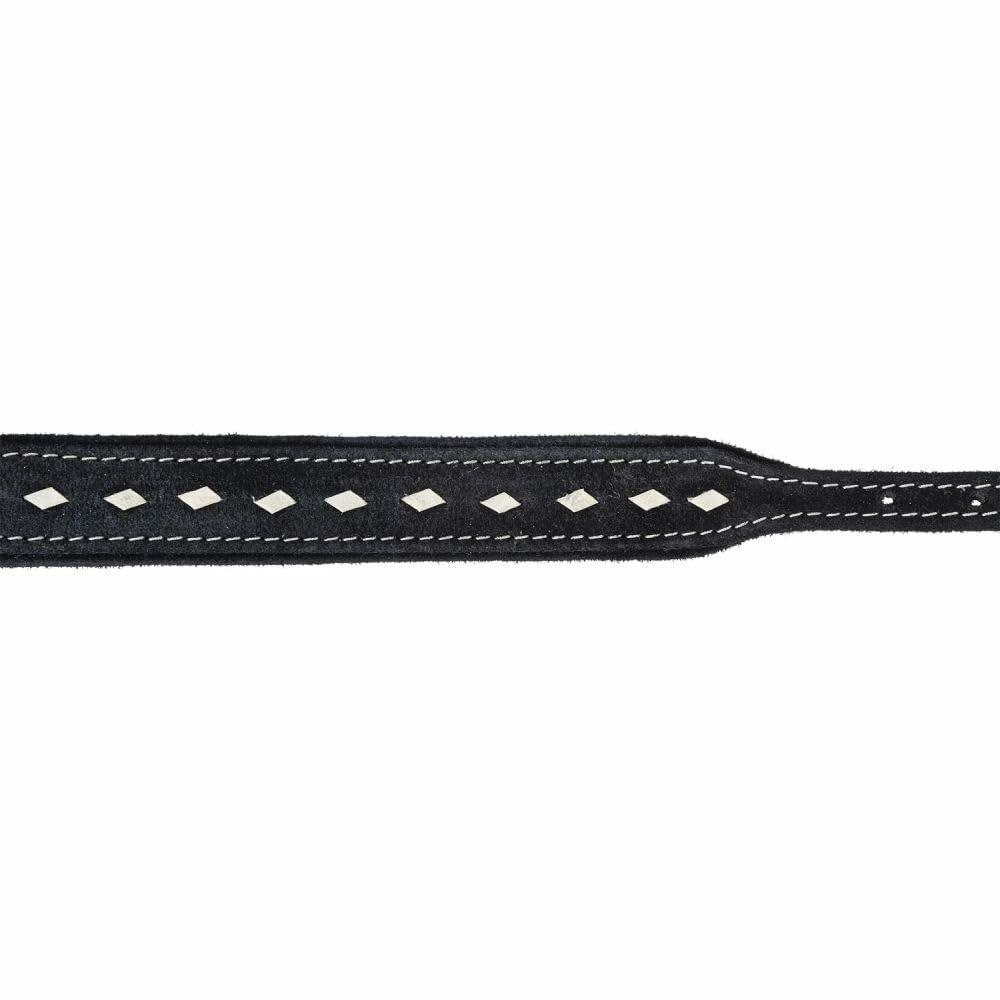 Adjustable King Series wither strap in suede with stainless steel hardware