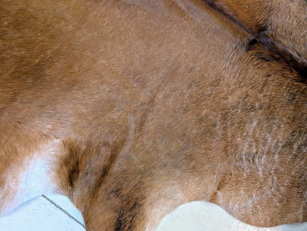 Red brindle leather hide