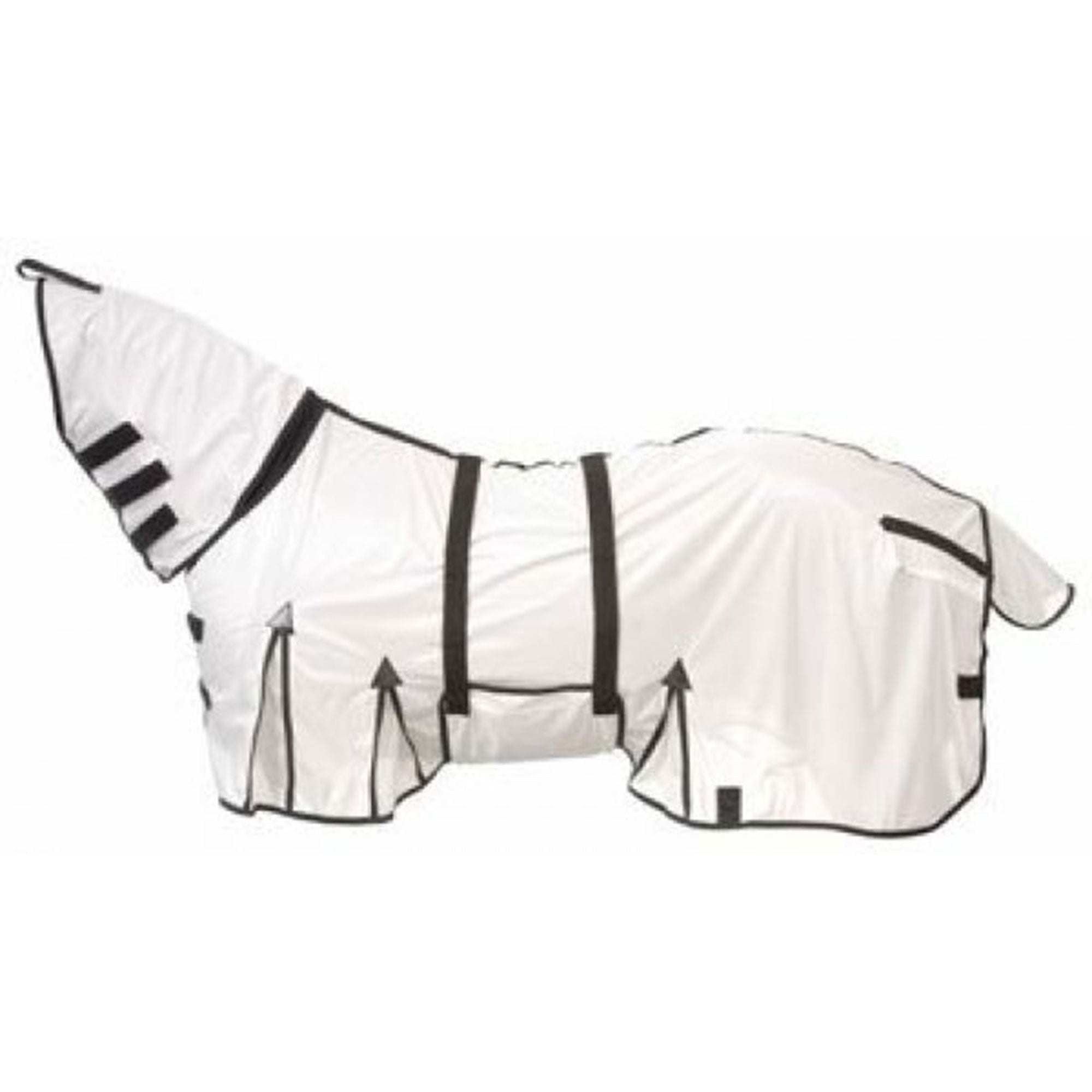 White Lightweight Mesh Fly Sheet with Neck Cover with a white background.